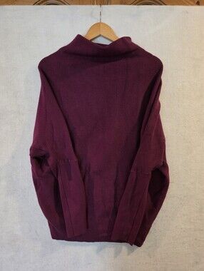 Blu Ivy Women's Purple Mock Turtle Neck Long Sleeve Sweater Size M/L